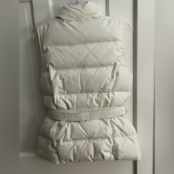 Gap White Puffer Down Quilted Vest Jacket Belt Size Medium Women’s Y2K 90’s Warm - Picture 4 of 12